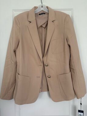 Tommy Hilfiger Women's Light Beige Tailored Blazer